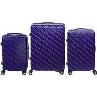Lightweight Navy Hard Shell ABS Suitcase Set Luggage Travel Trolley Cabin Cases