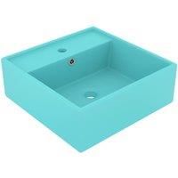 Luxury Basin Overflow Square Matt Light Green 41x41 cm Ceramic
