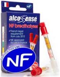 Alcosense NF Singles Alcohol Breathalyser Tester - Twin Pack France Legal French