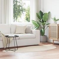 Area Rug Beige 100x200 cm Polyester Non-Slip