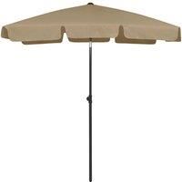 Beach Umbrella Taupe 180x120 cm