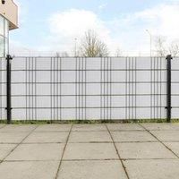 Balcony Screens 10 pcs White 255x19 cm Poly Rattan