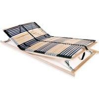 Slatted Bed Base with 42 Slats 7 Zones 100x200 cm