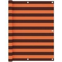 Balcony Screen Orange and Brown 120x500 cm Oxford Fabric