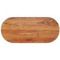 Table Top 110x50x2.5 cm Oval Solid Wood Acacia