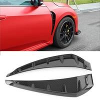 2pcs Car Shark Grille Air Flow Side Vent Exterior Grill Decoration For Honda Civic2016 20172018 2019ABS Plastic Carbon Fiber