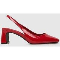 Schuh Shae Sling Back Block Heels - Red