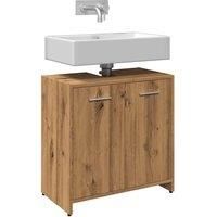 Bathroom Sink Cabinet Artisan Oak 60x33x60 cm Engineered Wood