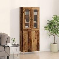Highboard Old Wood 69.5x34x180 cm Engineered Wood