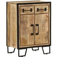 Sideboard with 2 Drawers 53x31x72 cm Solid Wood Mango and Iron