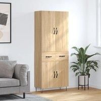 Highboard Sonoma Oak 69.5x34x180 cm Engineered Wood