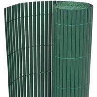 Double-Sided Garden Fence PVC 90x500 cm Green