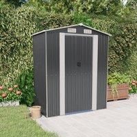 Garden Shed Anthracite 192x108x223 cm Galvanised Steel