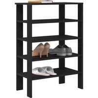 Shoe Rack Black 61x32x87.5 cm Engineered Wood