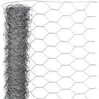 Nature Wire Mesh Hexagonal 0.5x2.5 m 25 mm Galvanised Steel