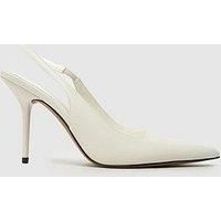 Schuh Sade Heeled Sling Back Court Shoe - White