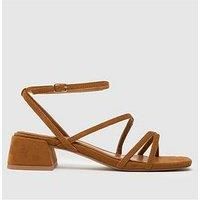 Schuh Sander Block Heel Strappy Sandal - Tan - Light Brown