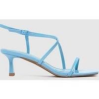 Schuh Serenity Strappy Midi Heels - Blue