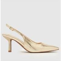 Schuh Selene Point Slingback Court - Gold