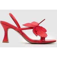 Schuh Siya Flower Detail Heeled Sandal - Red