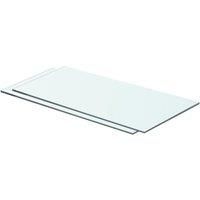Shelves 2 pcs Panel Glass Clear 60x25 cm