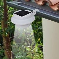 Outdoor Solar Lamp Set 6 pcs Fence Light Gutter Light White