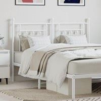 Metal Headboard White 140 cm