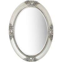 Wall Mirror Baroque Style 50x70 cm Silver