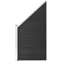Fence Panel WPC 95x(105-180) cm Grey