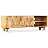 TV Cabinet Solid Mango Wood 118x35x40 cm