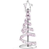 Christmas Tree Light Cone with Baubles 80 LEDs Warm White 120 cm