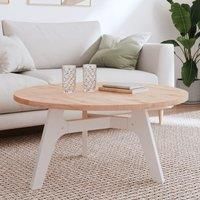 Table Top 90x2.5 cm Round Solid Wood Beech