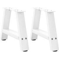 Coffee Table Legs A-Shaped 2 pcs White40x(30-31) cm Steel