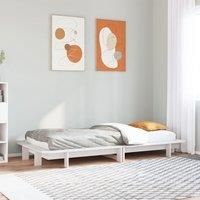 Bed Frame without Mattress White 75x190 cm Small Single Solid Wood Pine
