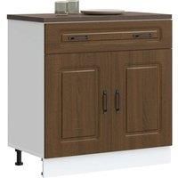 Kitchen Base Cabinet Kalmar Brown Oak Engineered Wood
