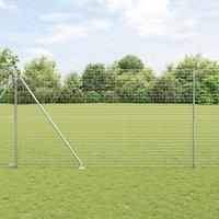 Fence Posts with Spike 52 pcs £32 mm 170 cm Galvanised Steel