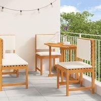 5 Piece Garden Dining Set Solid Wood Acacia