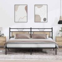 Bed Frame without Mattress Sonoma Oak 193x203 cm Engineered Wood