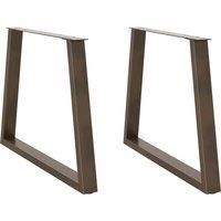 Dining Table Legs V-Shape 2 pcs Natural Steel 90x(72-73.3) cm Steel