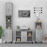 Sink Cabinet Concrete Grey 80x33x60 cm Engineered Wood