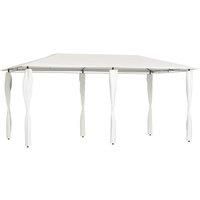 Gazebo with Post Covers 3x6x2.6 m Cream 160 g/m