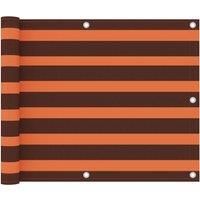 Balcony Screen Orange and Brown 75x500 cm Oxford Fabric