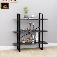 Book Cabinet Grey 100x30x105 cm Engineered Wood