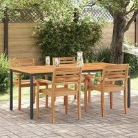 Garden Table 200x90x75 cm Solid Acacia Wood and Metal