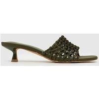 Schuh Sorin Woven Mules - Green