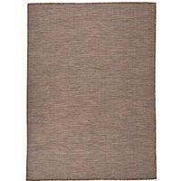 Outdoor Flatweave Rug 200x280 cm Brown