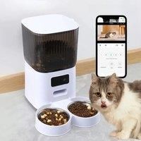 5L Pet Feeder with Camera Automatic Cat Feeder Smart Dog Food Dispenser WiFi Timing L Feeding Bowl