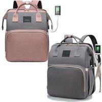 2024 Stroller Hanging Bag Mommy Baby Diaper Bag Backpack Changing Pad Shade Mosquito Net Wet and Dry