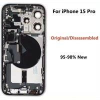 95% New Housing For iPhone 16 Pro Max original Disasembly Middle Frame Housing Back Glass Cover,16ProMax Frame With NFC Assembly