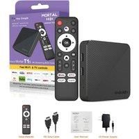 TV Box T1X Android 14 NETFLIX H313 Quad Core Dual Wifi 6 8K BT5 Google Chromecast Voice Wireless